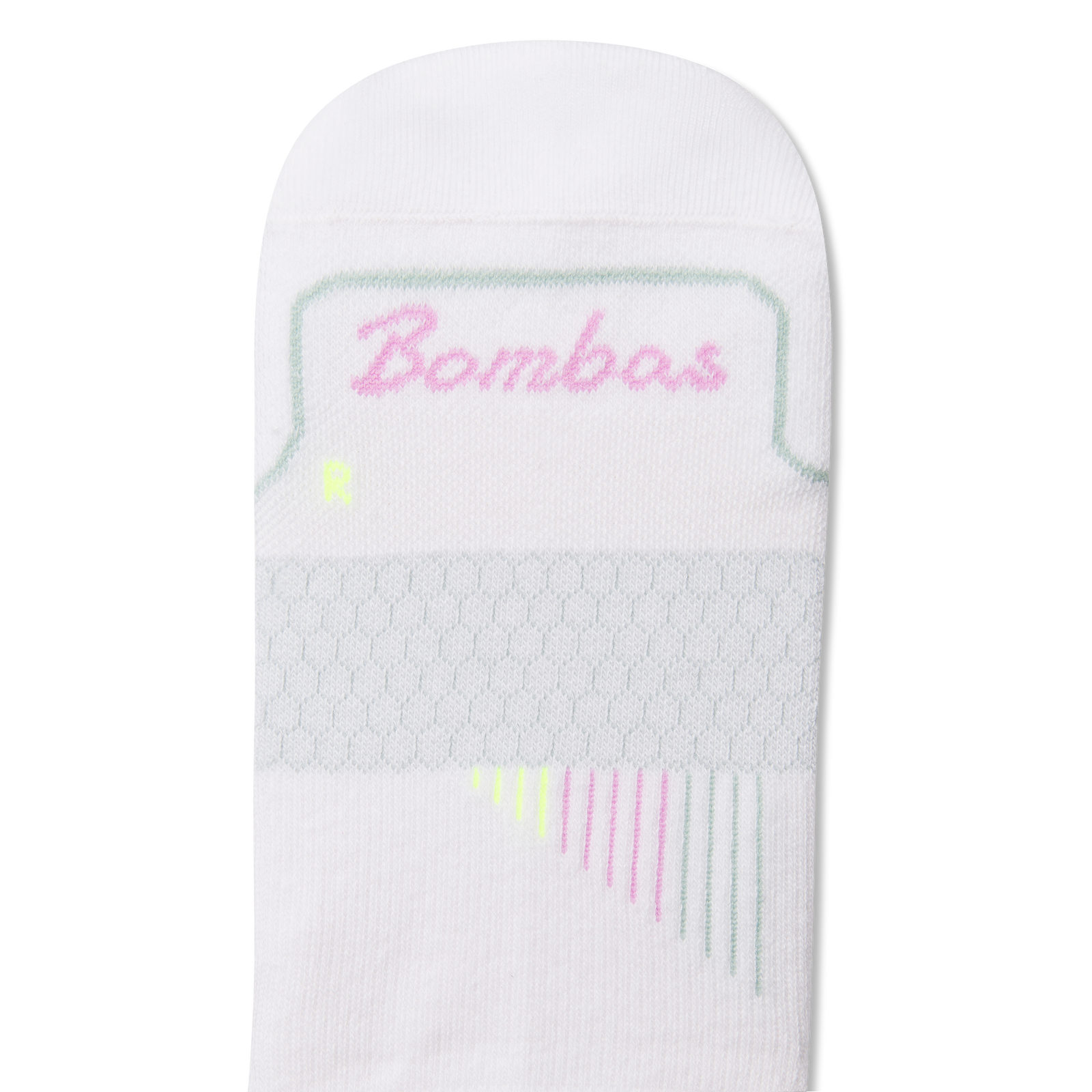 Running Ankle Socks - White WildFlower Detail [8568]