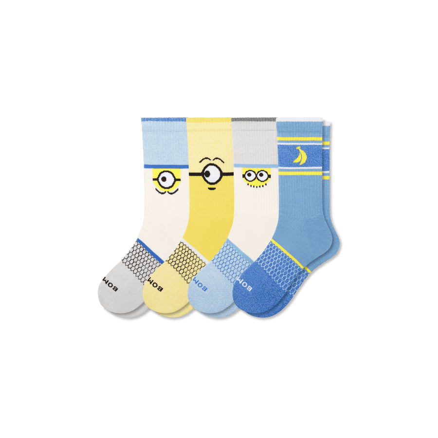 Minions Calf Sock 4-Pack - Cushion Studio Move