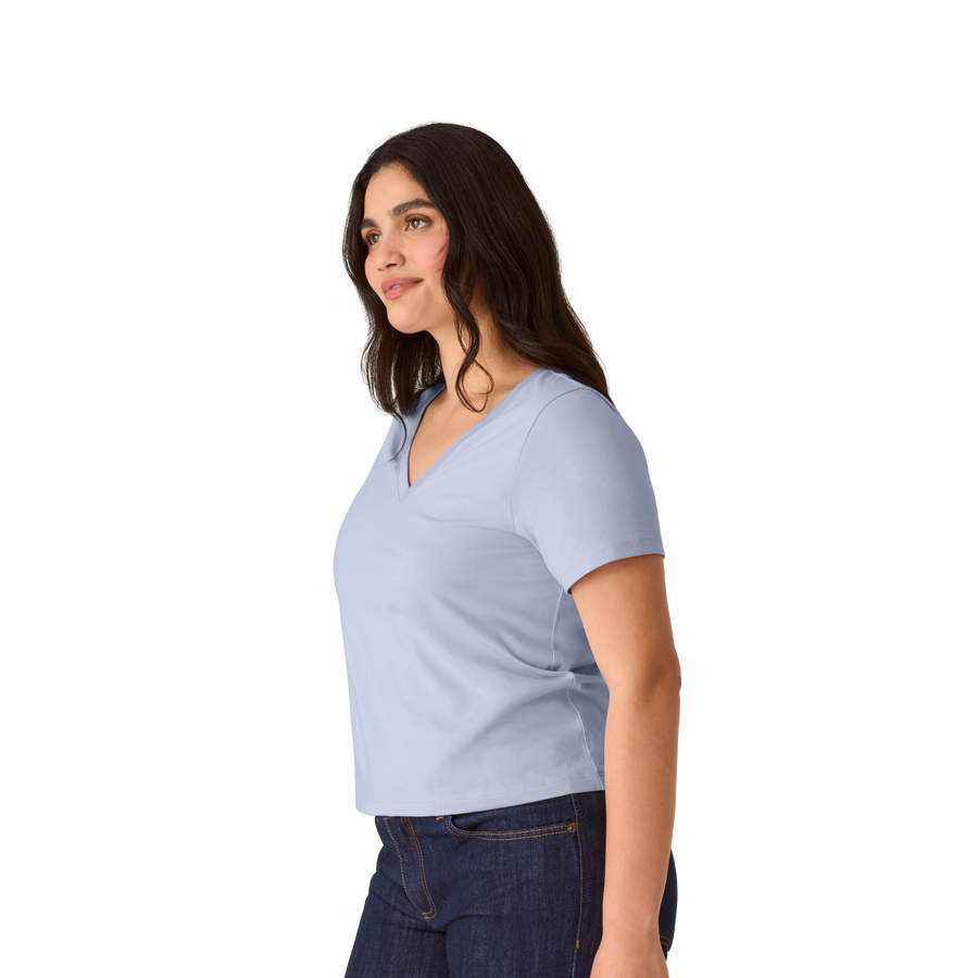 Women's Pima Cotton V-Neck T-Shirt - Weekend Wear