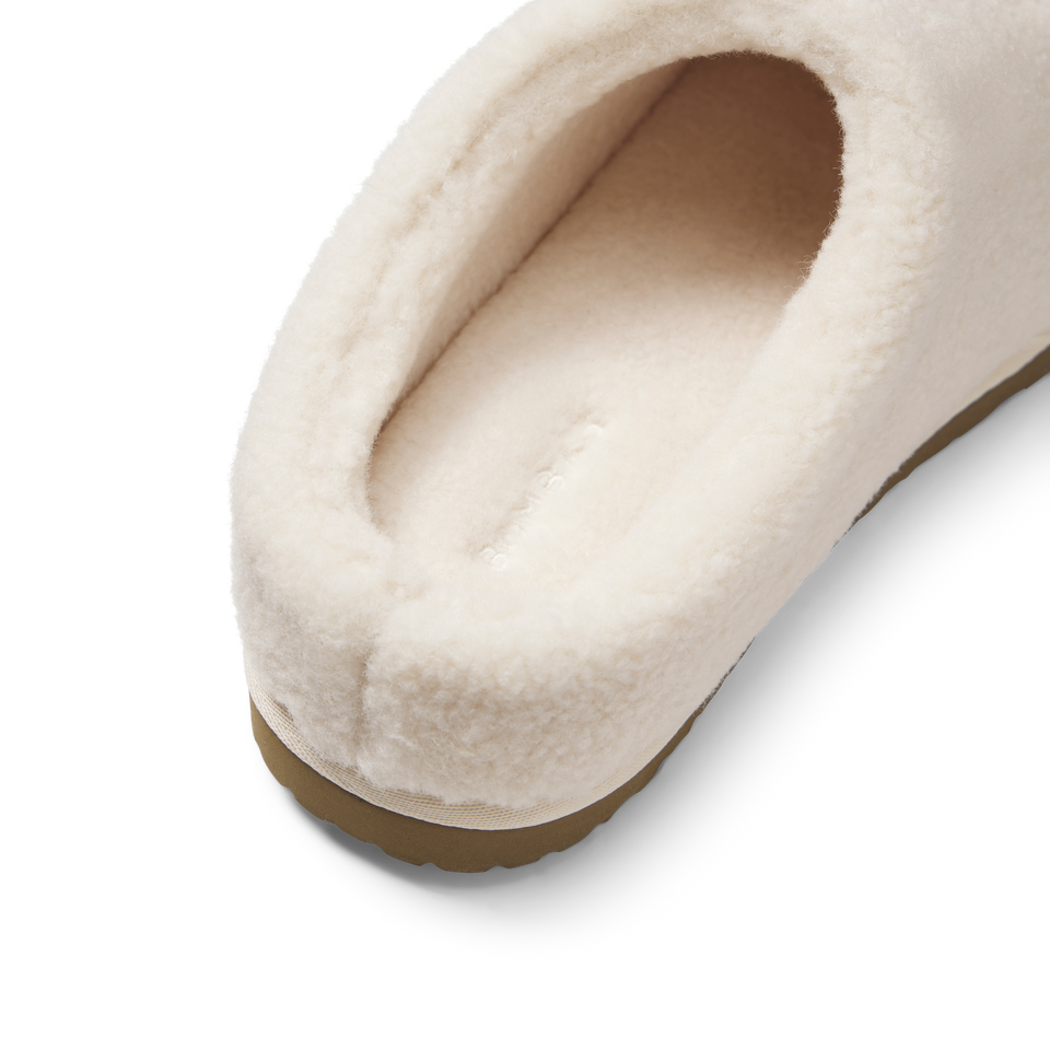 Women's Sunday Plush Slipper - Cream Detail [8814]