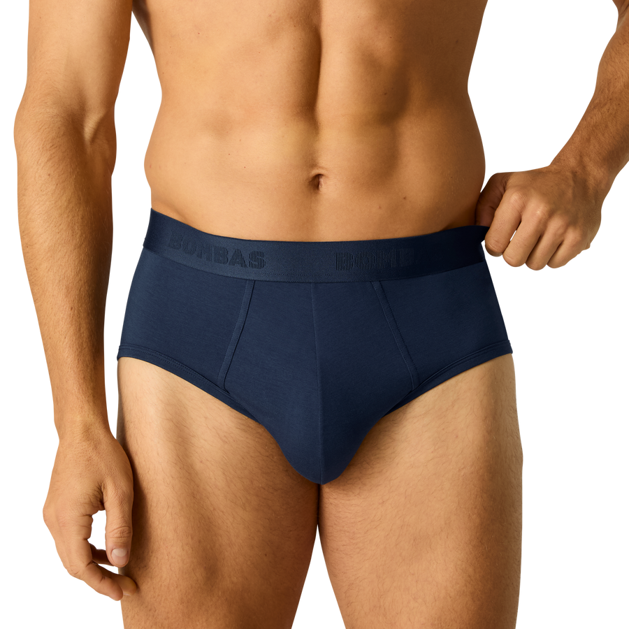 Men's Cotton Modal Blend Flyless Brief - Light Lounge Base