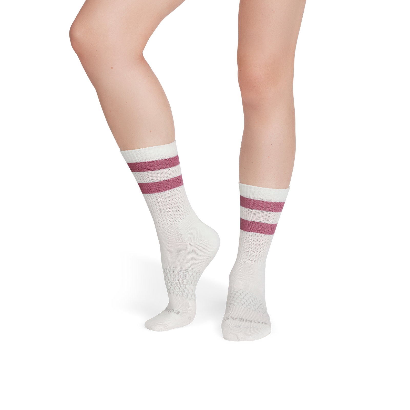 Vintage Stripes Half Calf Sock - dried rose WO1 [8889]