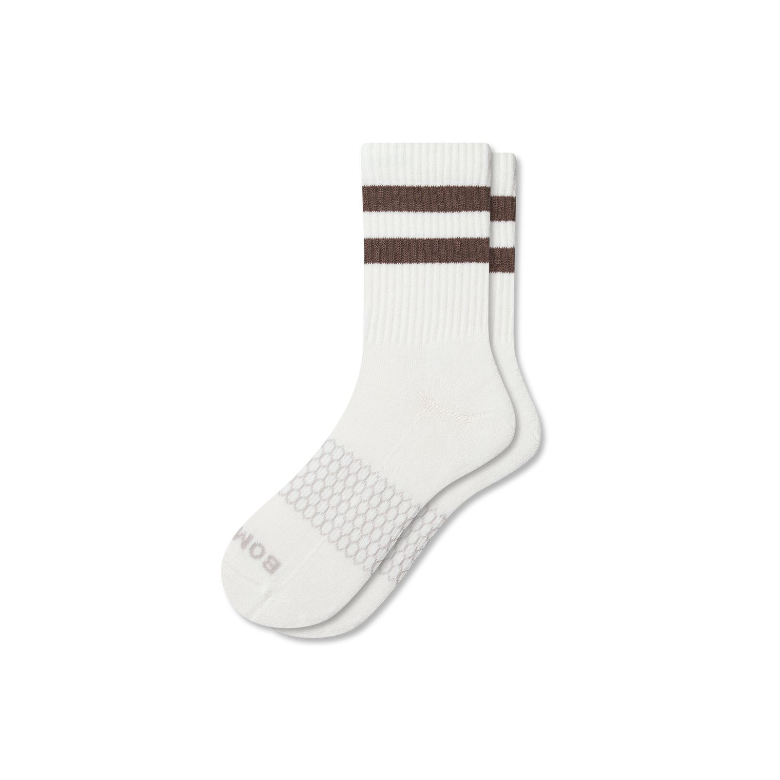 Men's Vintage Stripes Half Calf Socks - mushroom grey L [8889]
