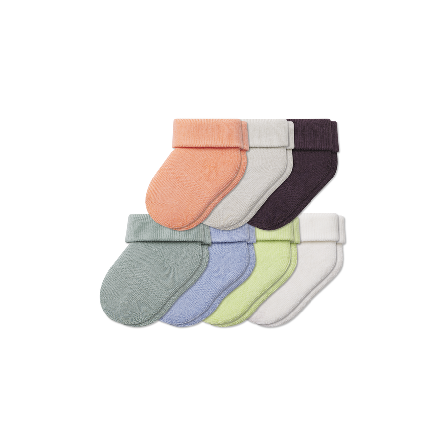 Baby Week of Bombas Calf Sock 7-Pack (0-6 Months) - Easy Low Cut Wear