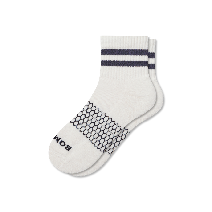 Men's Vintage Stripes Quarter Socks - Easy Run Move