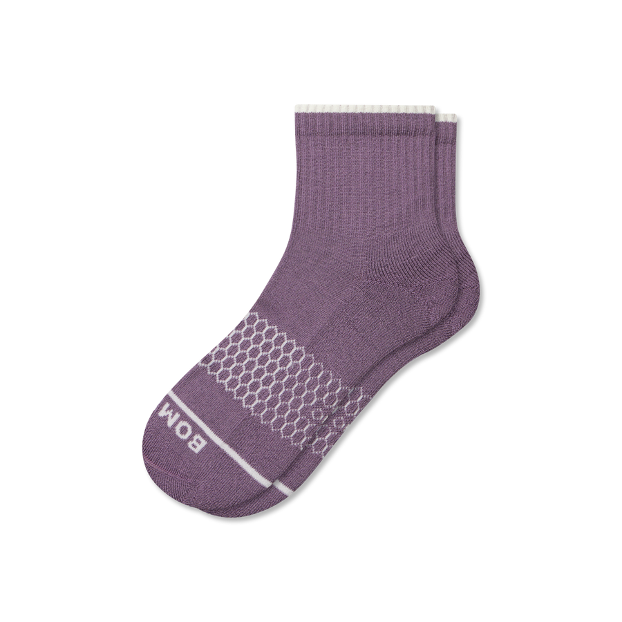 Women's Merino Wool Blend Quarter Socks - Classic Everyday Support