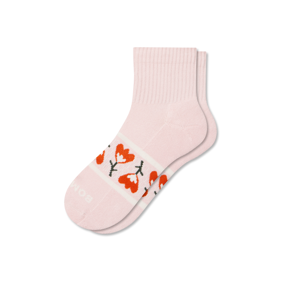 Women's Garden Party Quarter Socks - Cozy Low Cut Comfort