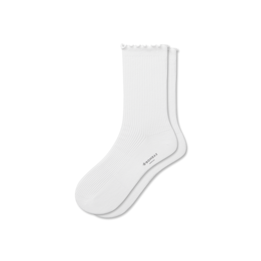 Women's Ruffle Rib Half Calf Socks - Steady Hike Fit