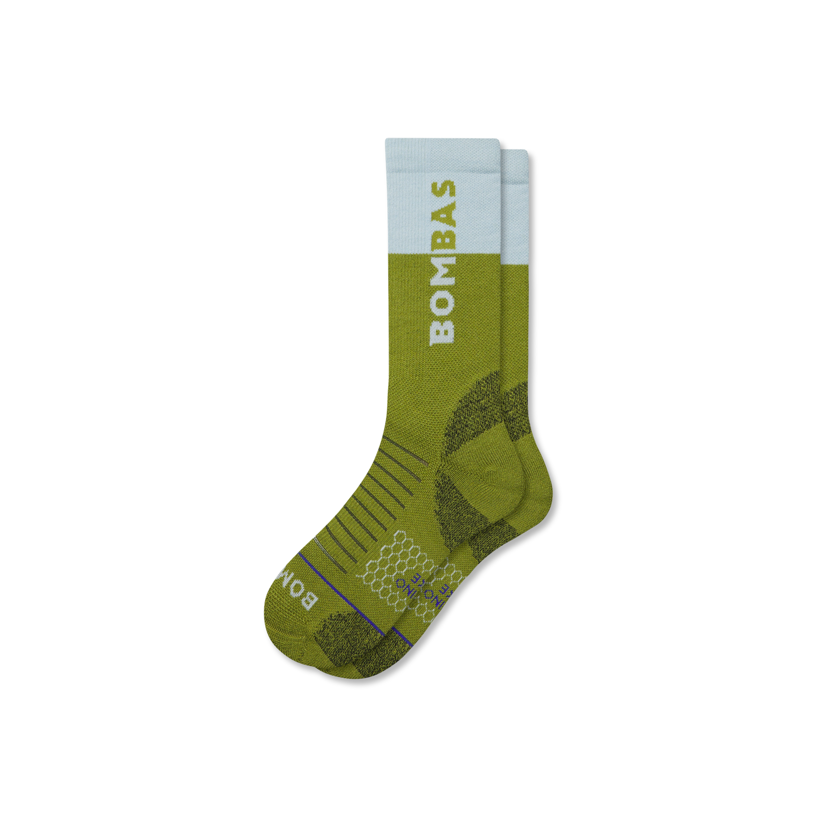 Merino Wool Blend Hiking Calf Socks - olive twist L [9719]