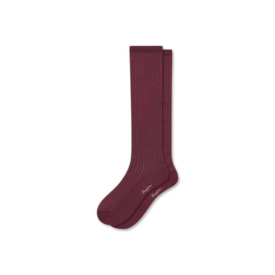 Women's Pointelle Knee High Socks - Outdoor Trail Rotation