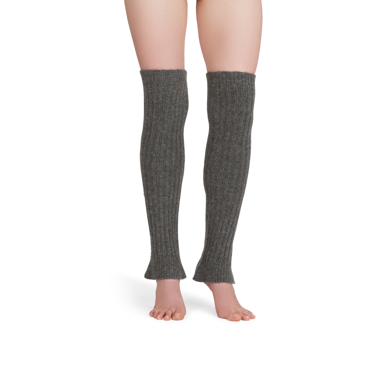 Women’s Ribbed Leg Warmers - Medium Grey Heather WO2 [9736]