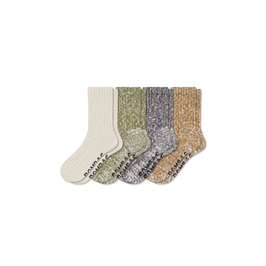 Women's Chunky Ragg Half Calf Sock 4-Pack - Cozy School Move