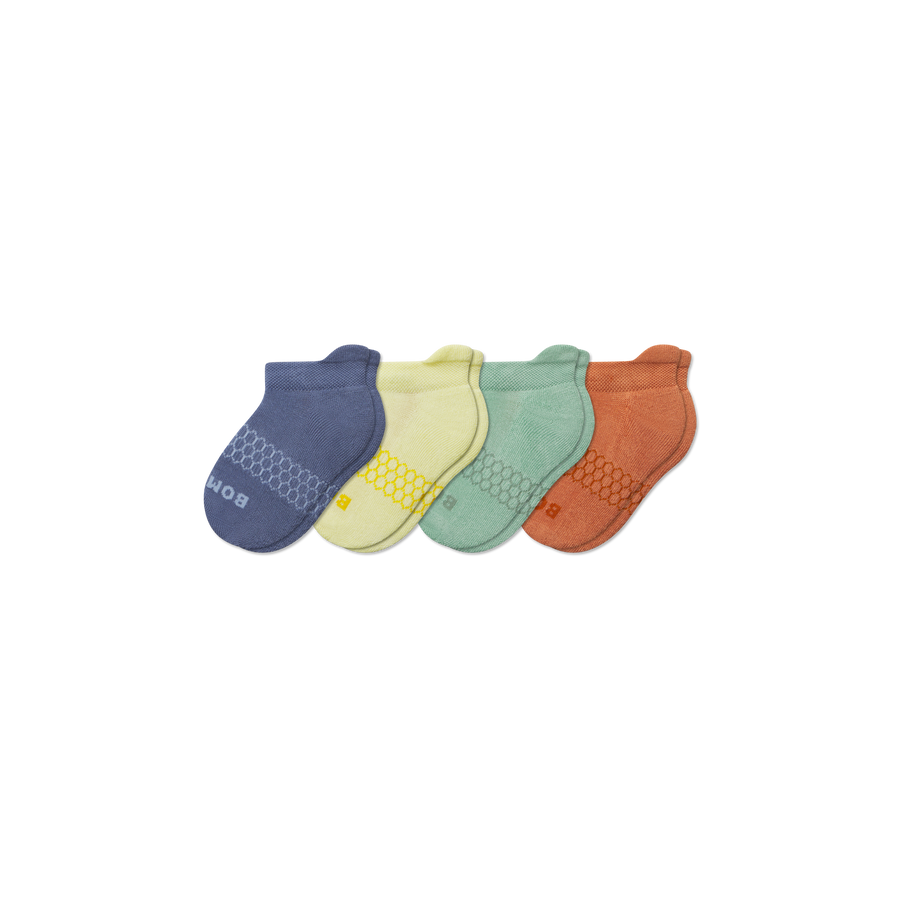 Junior Solids Ankle Sock 4-Pack - Cushion Run Move