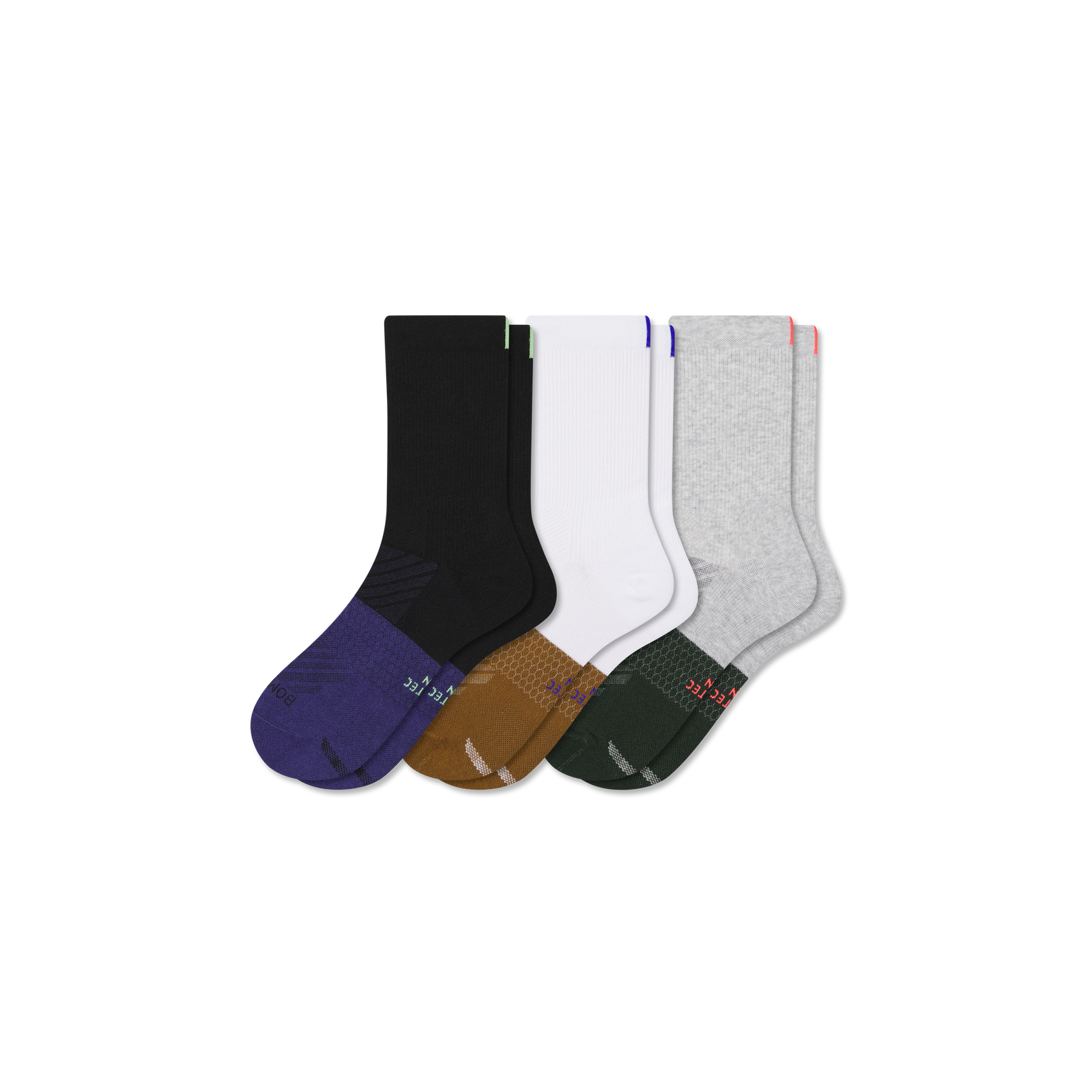 Running Half Calf Socks - grey indigo mix L [9903]