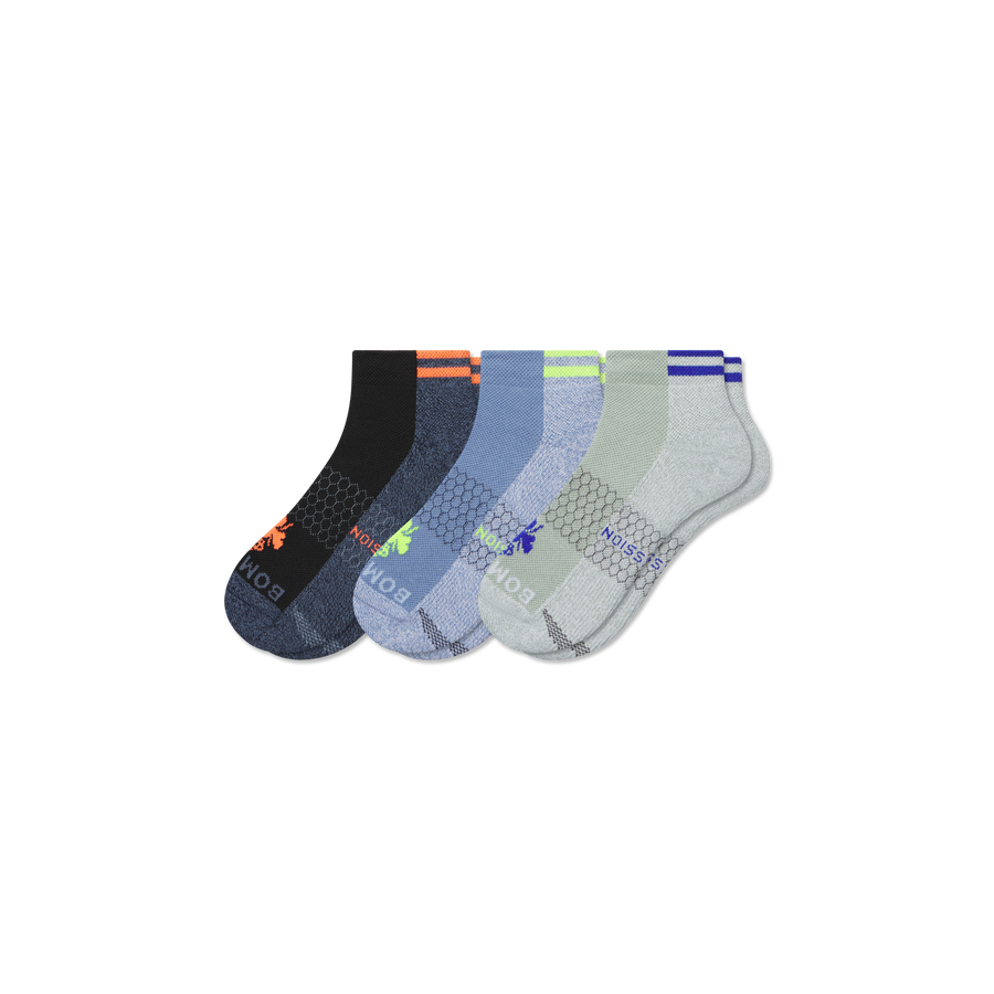 Men's Performance Compression Ankle Sock 3-Pack - Daily Race Fit