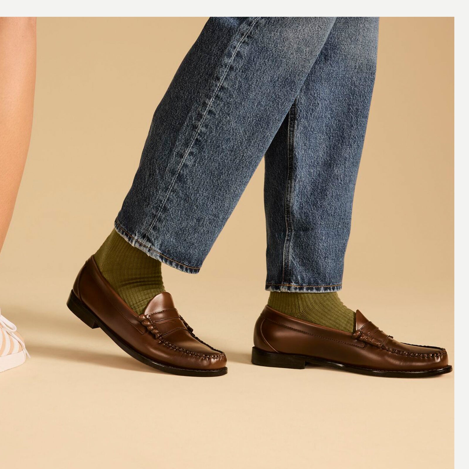 Men's Modern Rib Quarter Socks - Green Olive MO1 [Lifestyle]
