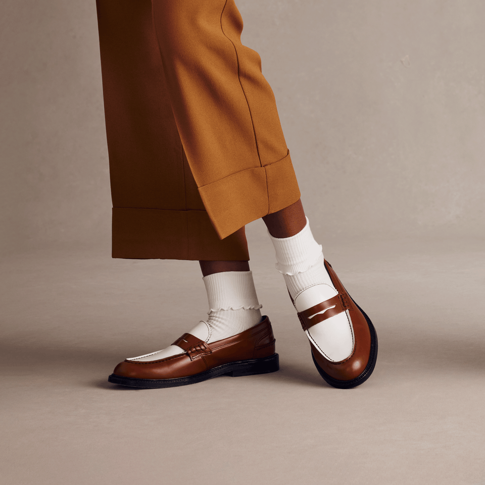 Ruffle Rib Half Calf - White WO [9285] [Lifestyle]