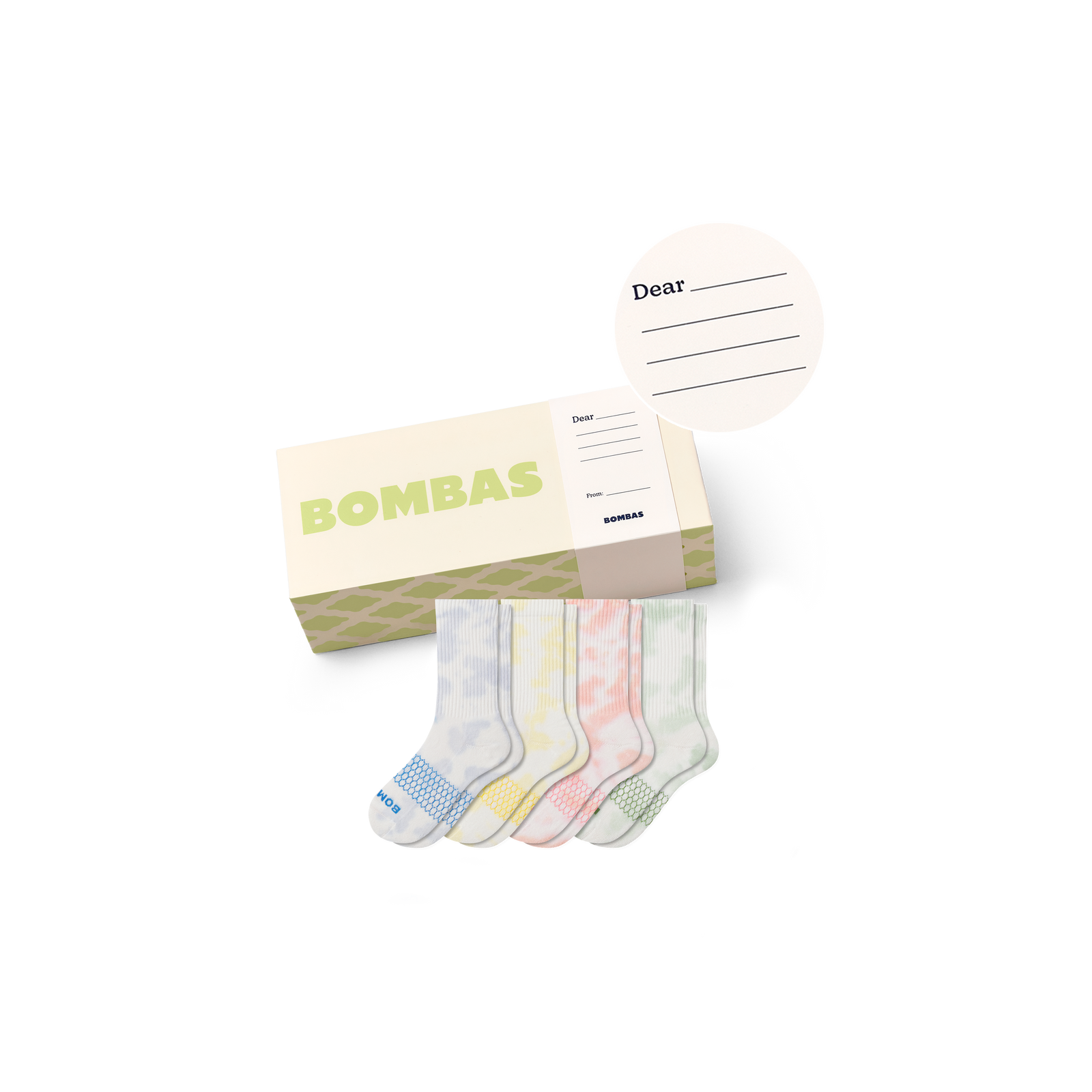 Youth Celebration Calf Sock 4-Pack Gift Box - Blank Message L [10548]