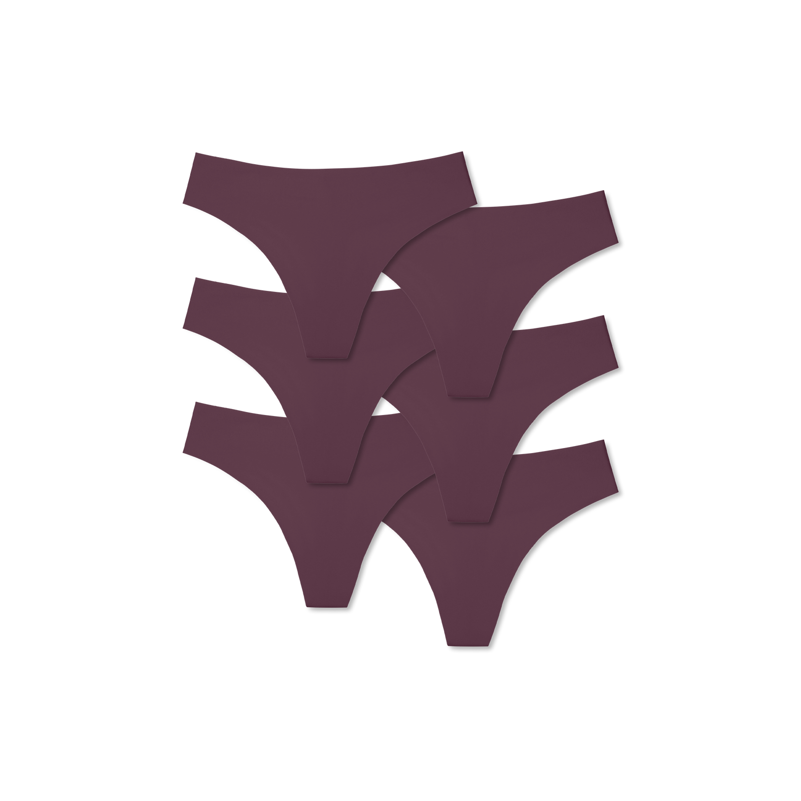 Women's No Show Thong 6-Pack - All Spice L
