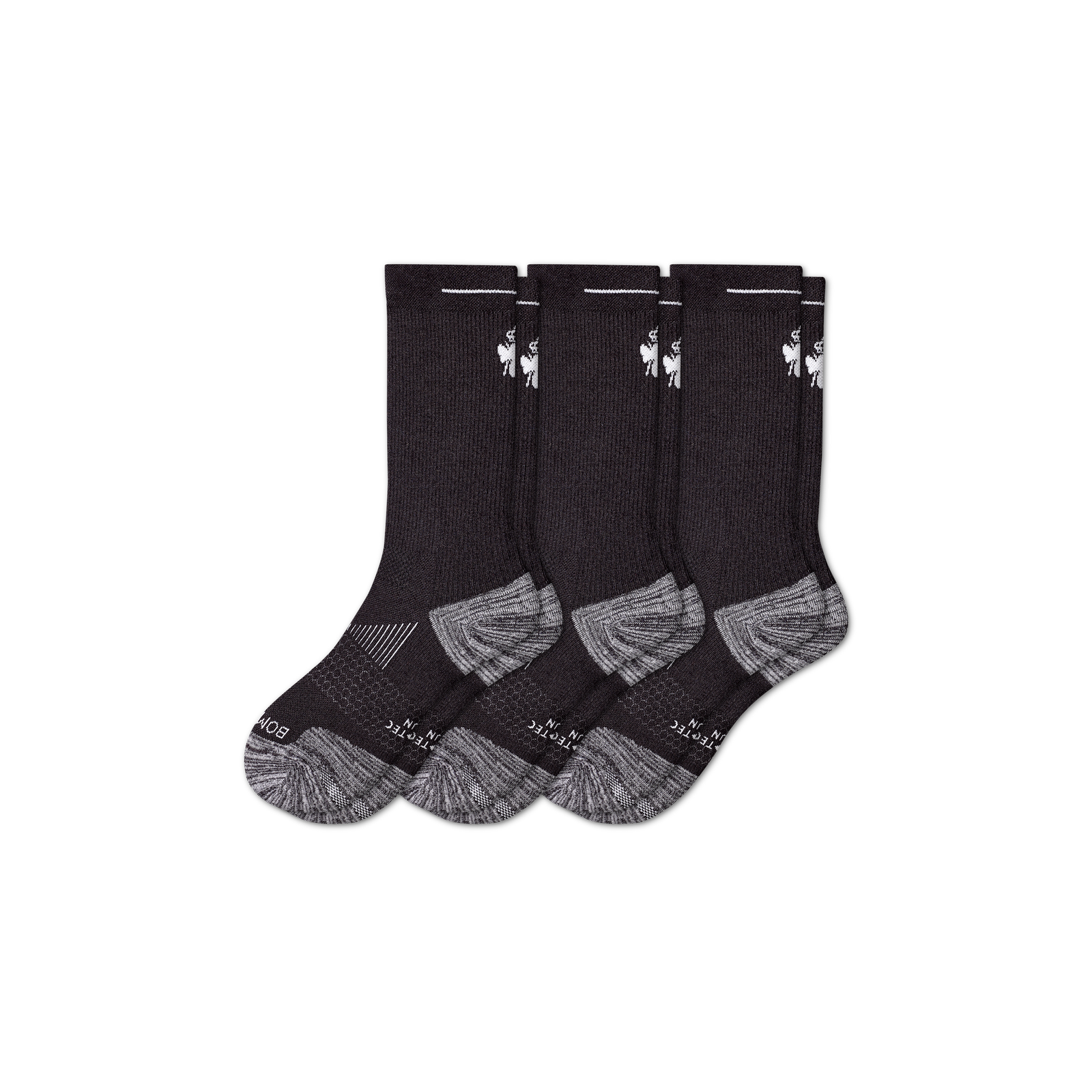 Men's Running Calf Sock 3-Pack - black-bee - 32