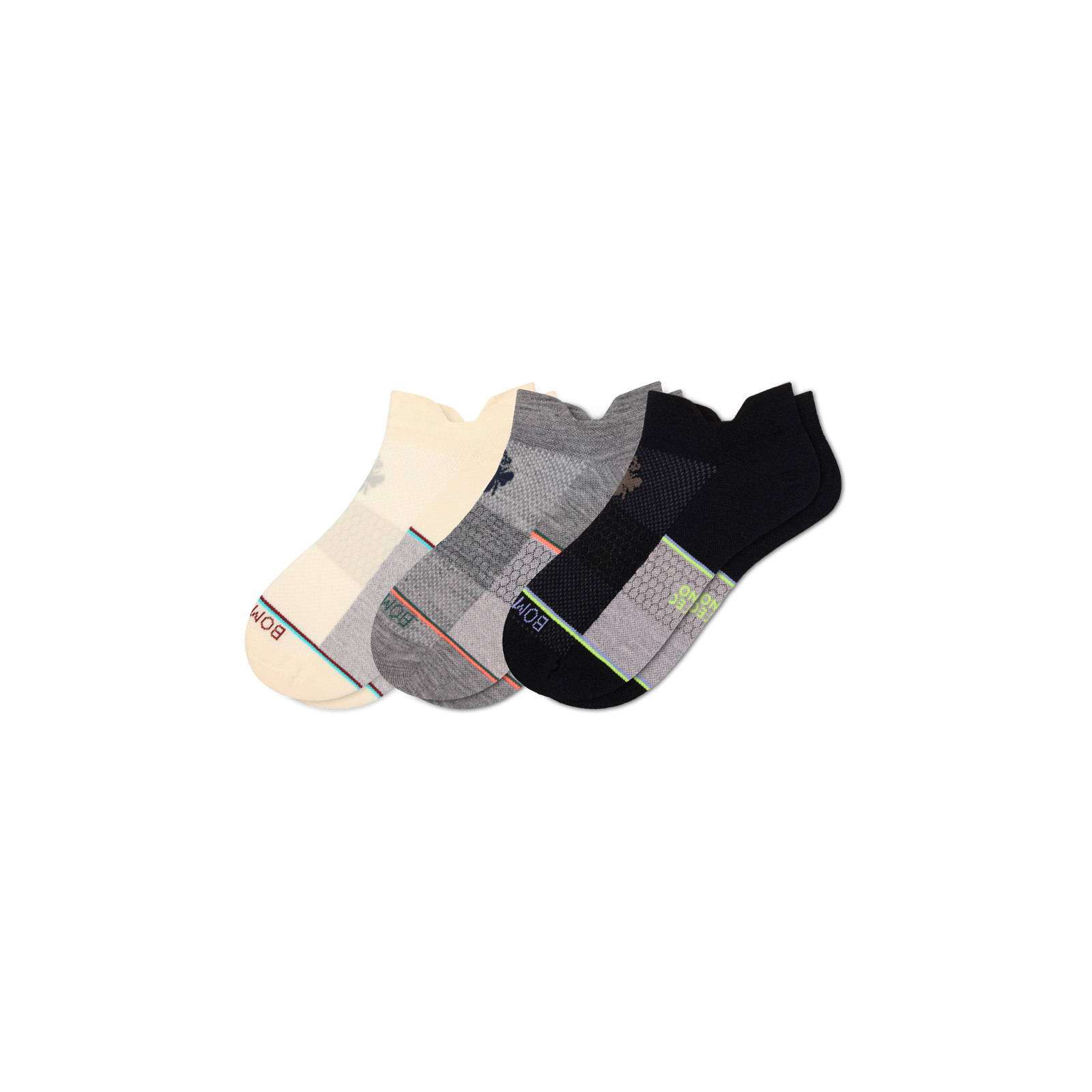 UltraLite Sport Merino Wool Blend Ankle Sock 3-Pack - black grey mix L
