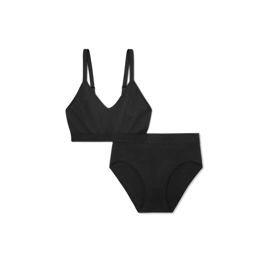 Women’s Seamless Scoop Bralette + High Rise Brief Pack - Light Comfort Ease