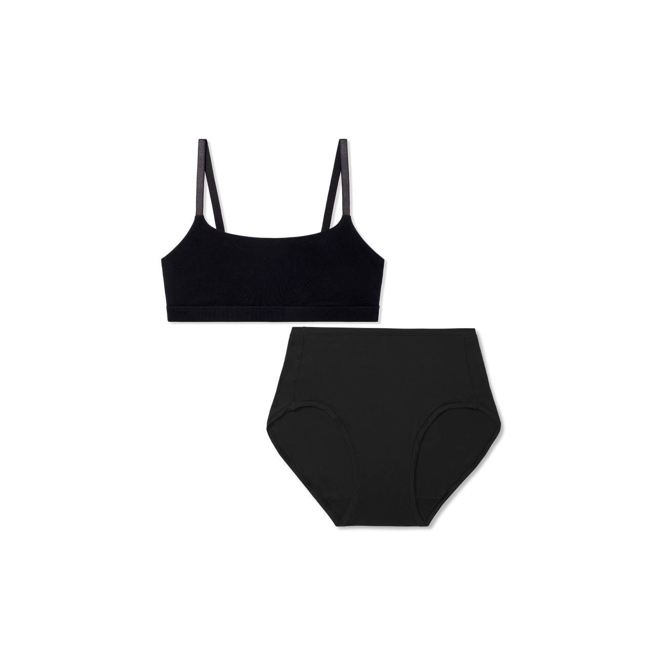 Womenâ€™s Super Soft Bralette + High Rise Brief Pack - Black L