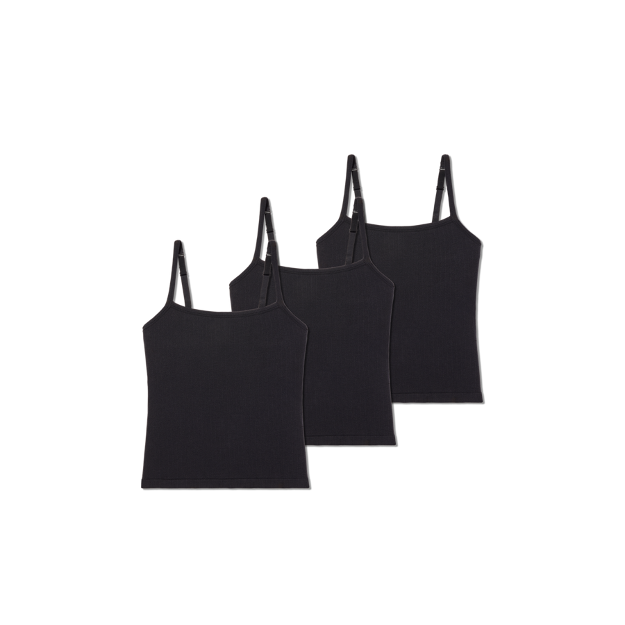 Women's Built-In Bra Seamless Cami 3-Pack - Clean Fit Ease