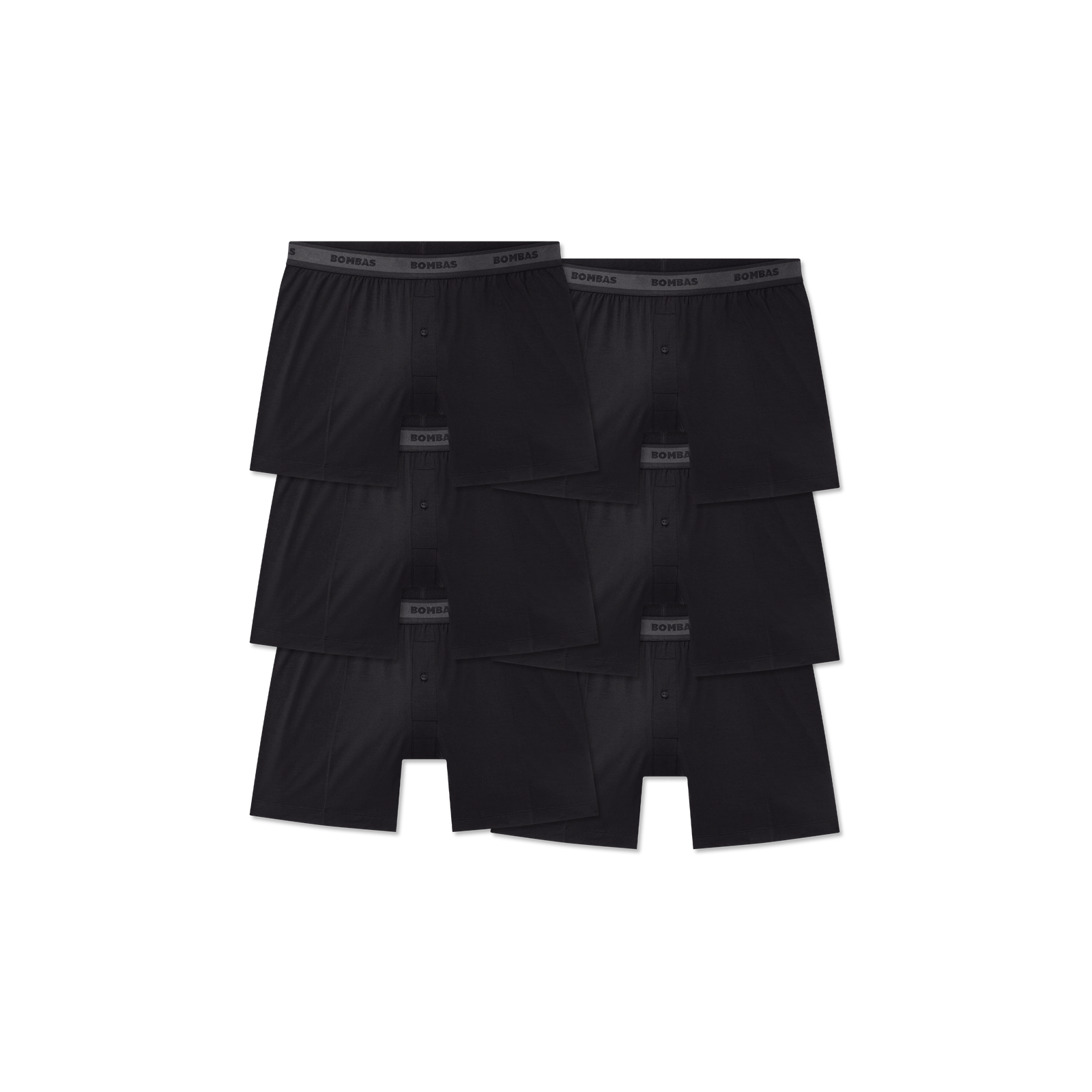 Men's Soft Flex Slim Boxer 6-Pack - Black L
