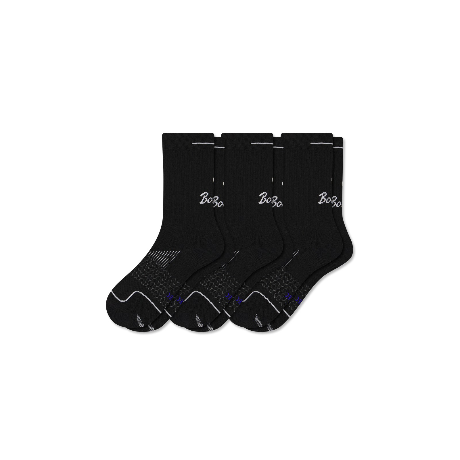 Women's Running Half Calf Sock 3-Pack - black mix L
