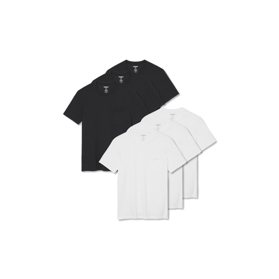 Men's Pima Cotton Pocket Crew Neck T-Shirt 6-Pack - Soft Studio Fit