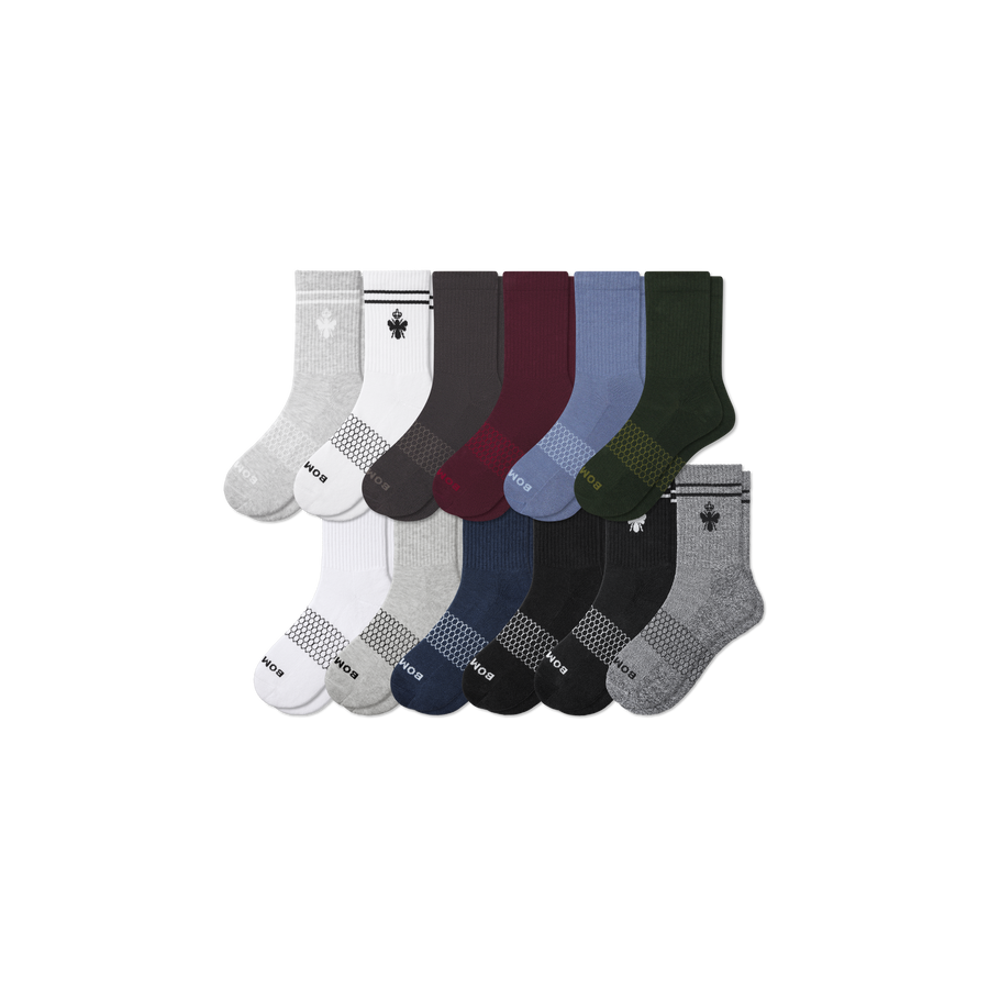 Men's Half Calf Sock 12-Pack - Outdoor Hike Rotation