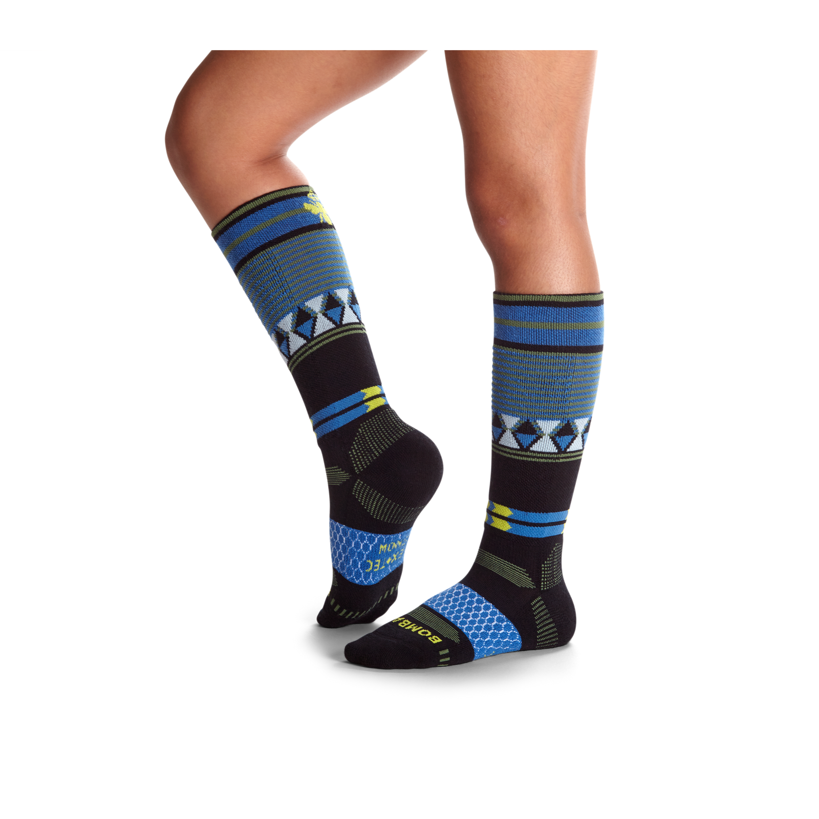Youth Heavyweight Merino Wool Ski & Snowboard Sock 3-Pack - bluebird-red-mix - 2