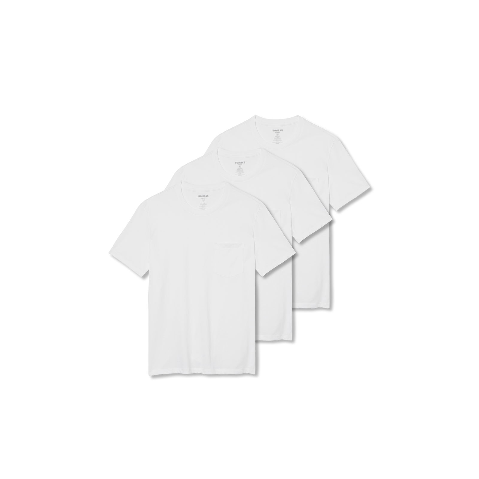Men's Pima Cotton Pocket Crew Neck T-Shirt 3-Pack - Bright White L