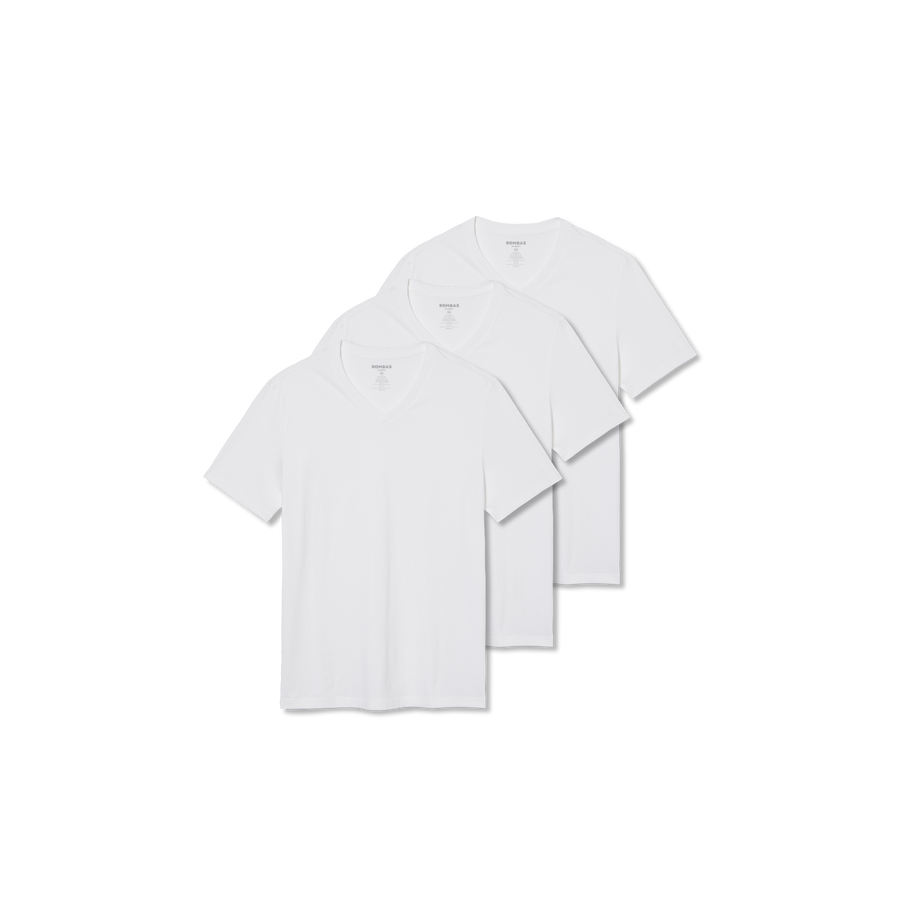 Men's Pima Cotton V-Neck T-Shirt 3-Pack - Essential Street Style