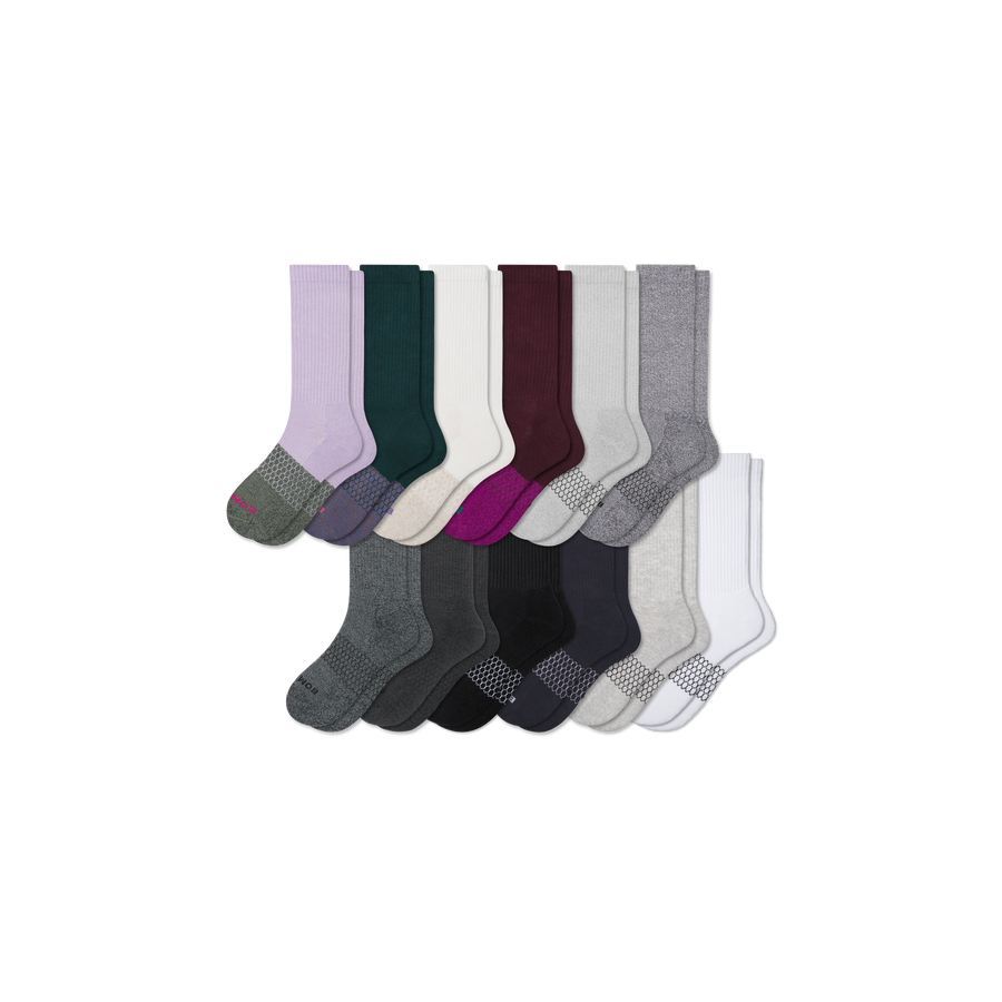Women's Marl Calf Sock 12-Pack - Cushion Hike Step
