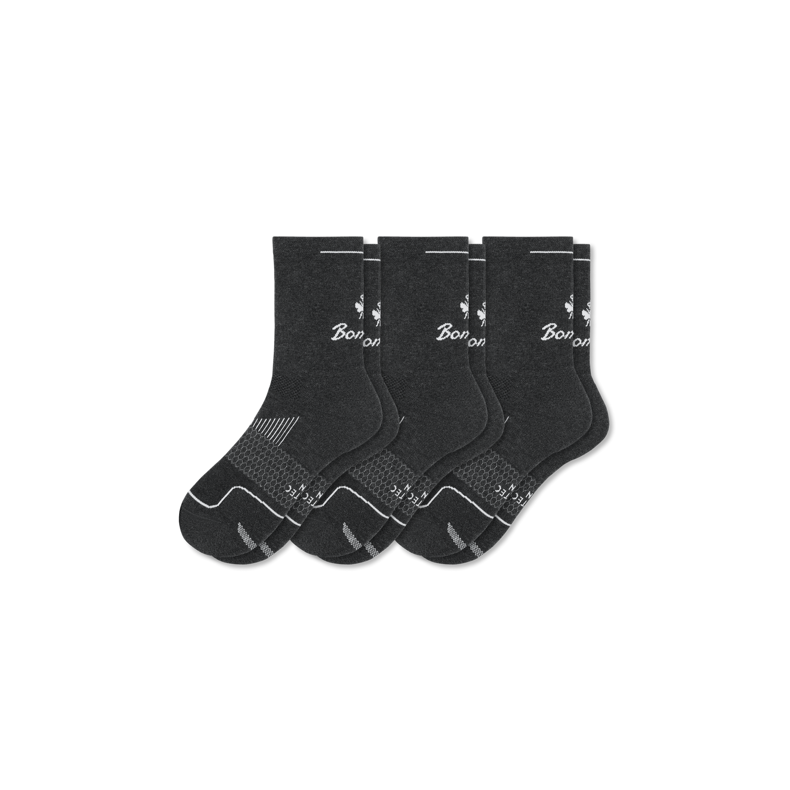 Running Half Calf 3-Pack - Charcoal