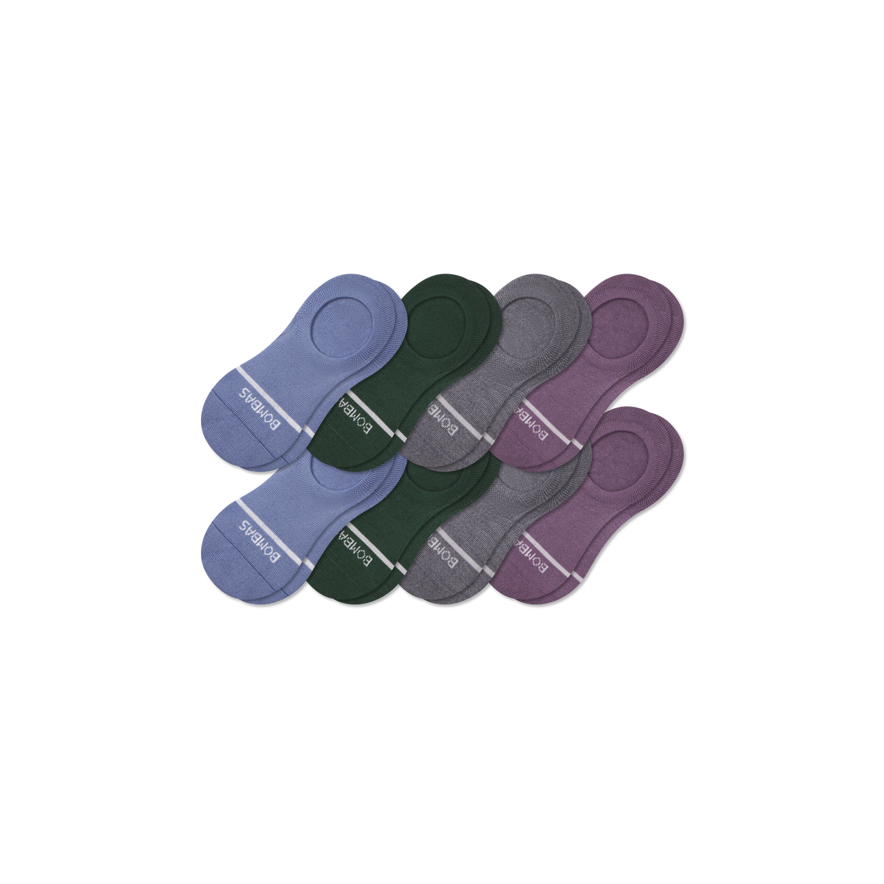Men's Lightweight Merino Wool Blend No Show Sock 8-Pack - Dark Elm Mix L