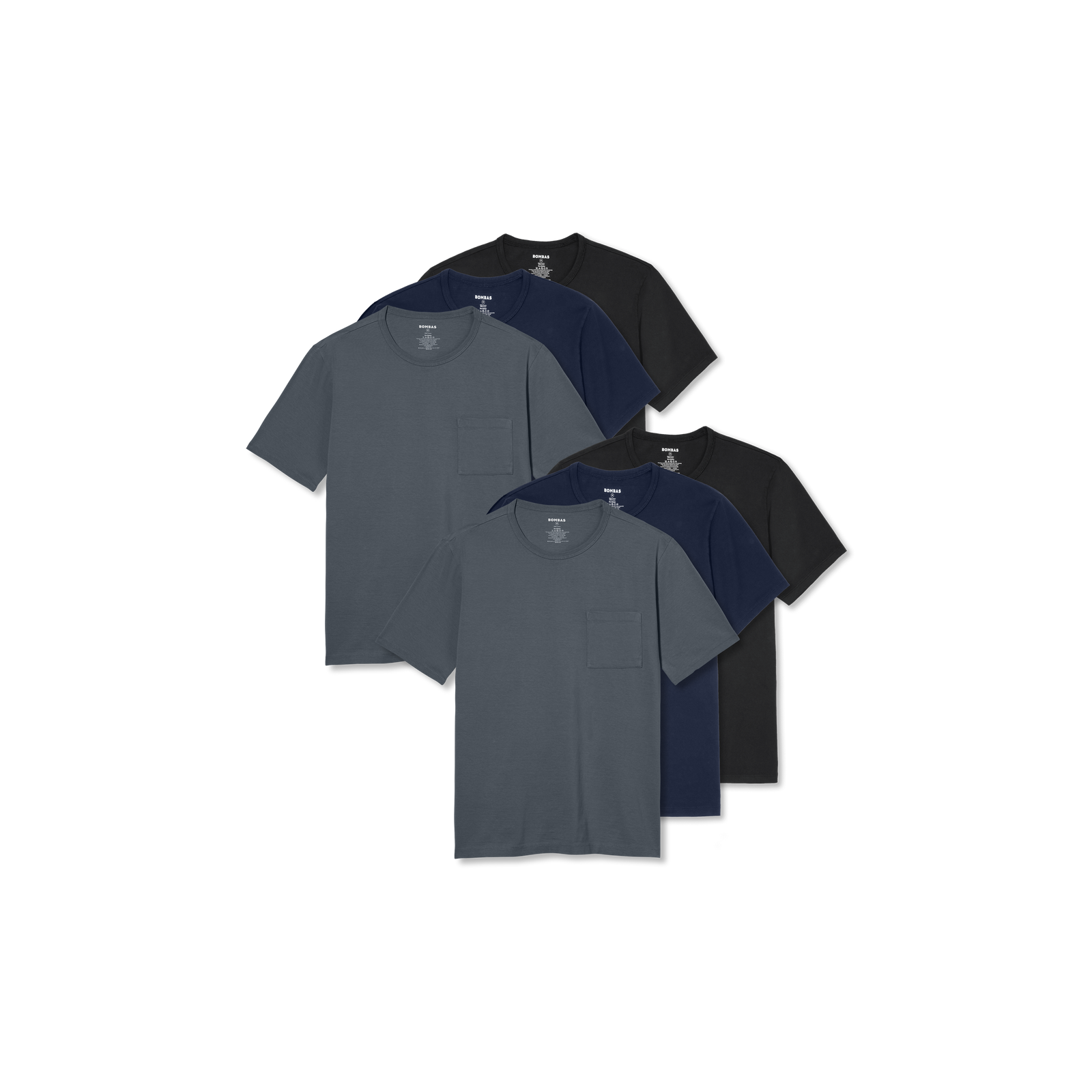 Womenâ€™s Premium Weight Boyfriend T-Shirt 6-Pack - Dark Pebble Mix L