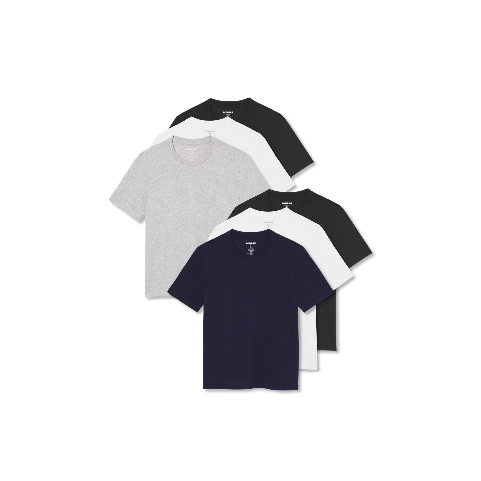 Women's Pima Cotton Crew Neck T-Shirt 6-Pack - Dark Varsity Grey Mix L