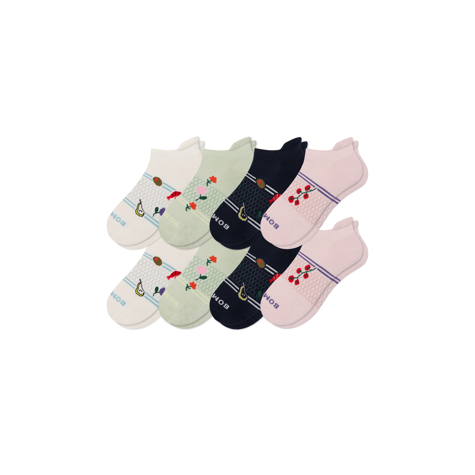 Women's Dinner Party Ankle Sock 8-Pack - Dinner Party Mix L