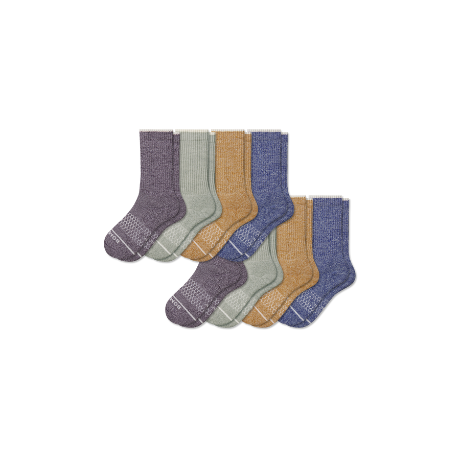Youth Merino Wool Blend Calf Sock 8-Pack - Hike Cushion