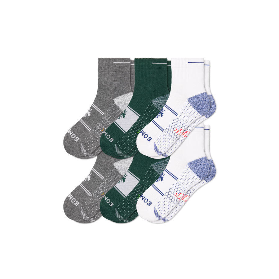 Men's Golf Quarter Sock 6-Pack - Steady Trail Step