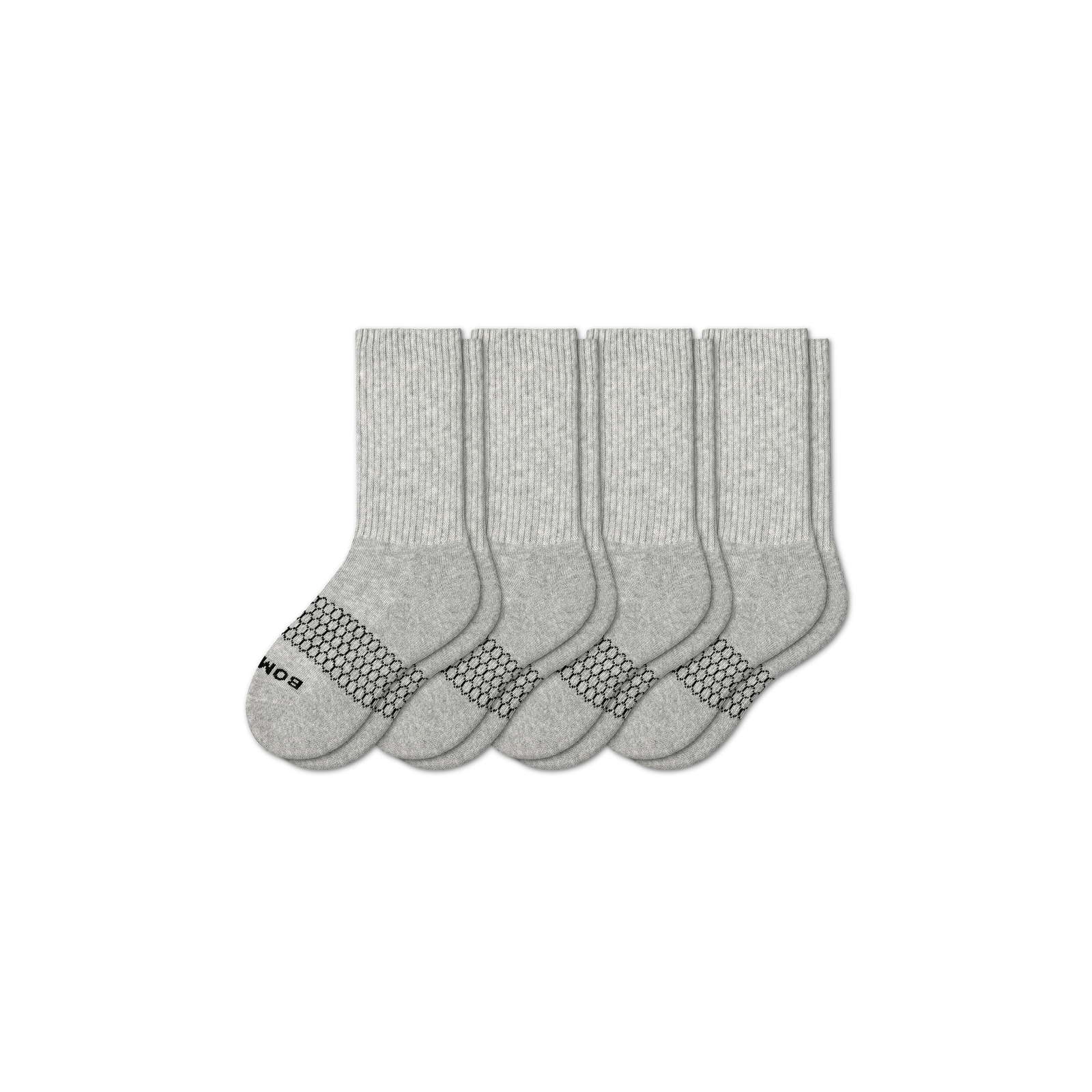 Youth Solids Calf Sock 4-Pack - grey-solids - 3