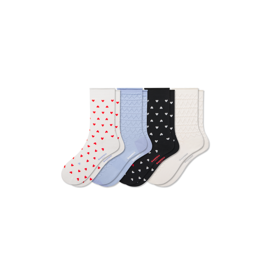 Women’s Hearts Half Calf Sock 4-Pack - Trail Shift Fit