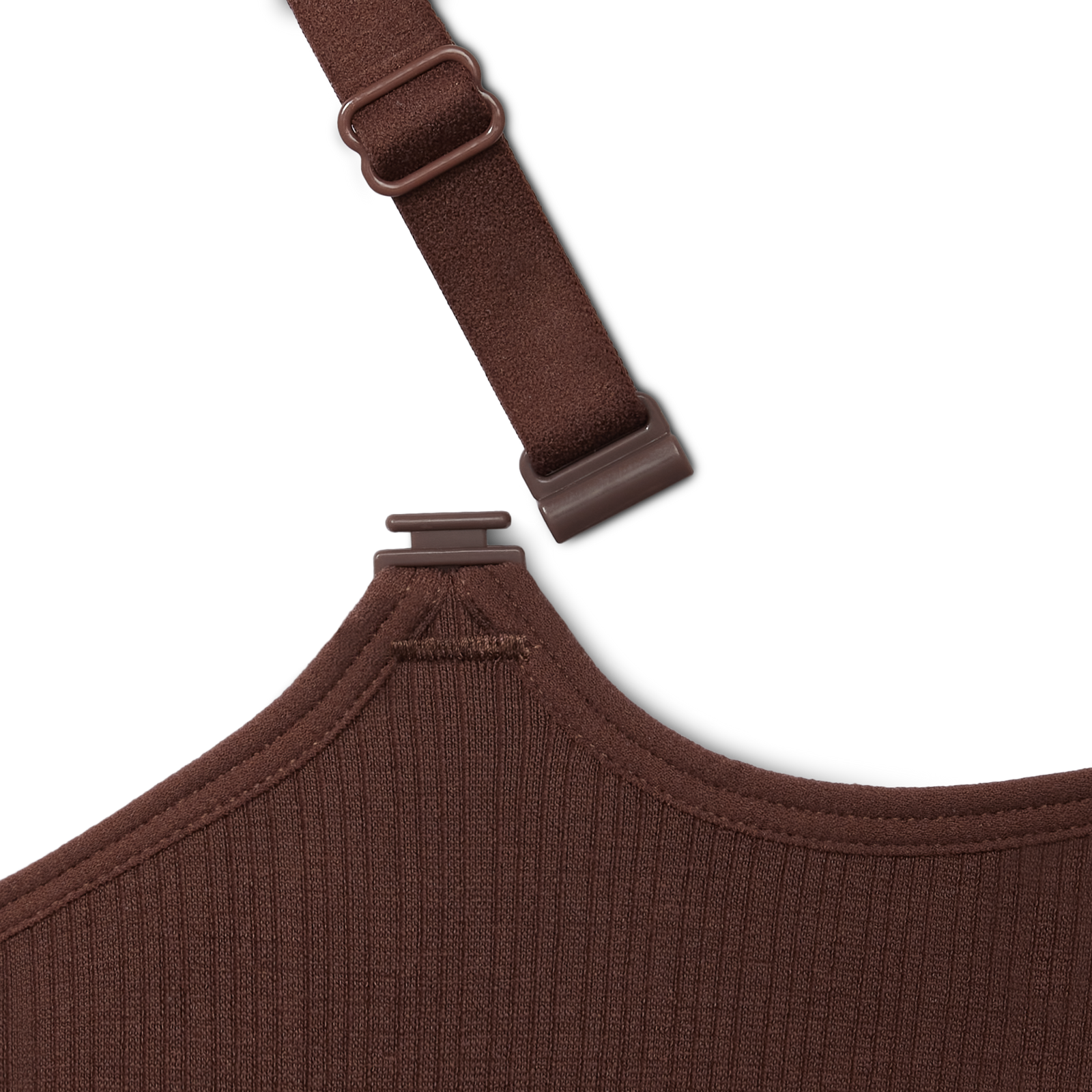 Ribbed Seamless Bralette Hickory Clasp Detail