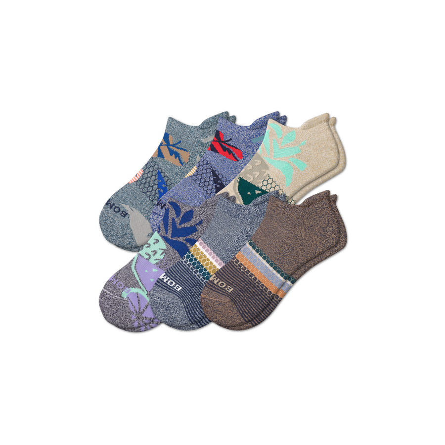 Men’s Tropical Ankle Sock 6-Pack - Classic School Step