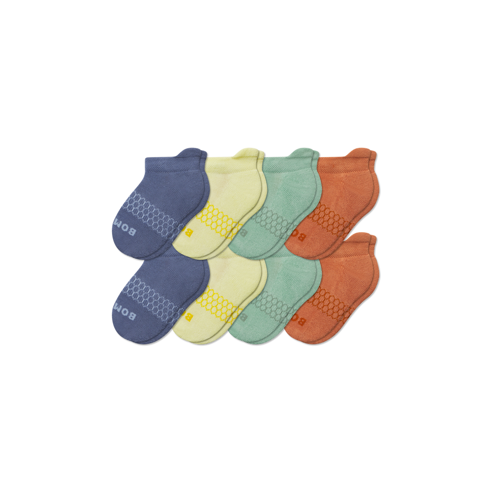 Junior Ankle Sock 8-Pack - jade blue mix L