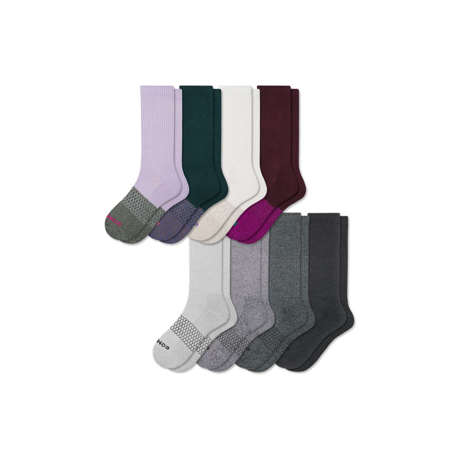 Women's Marl Calf Sock 8-Pack - Cozy Run Step