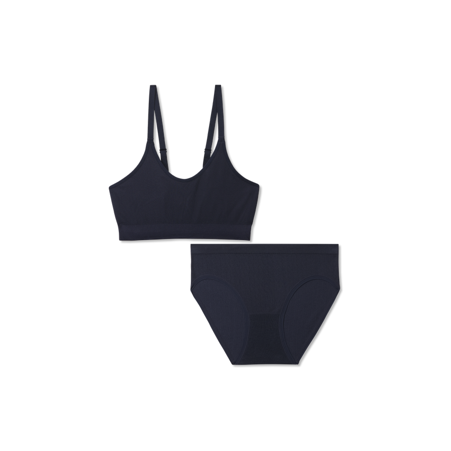 Women's Seamless Scoop Bralette + Brief Pack - Daily Smooth Fit